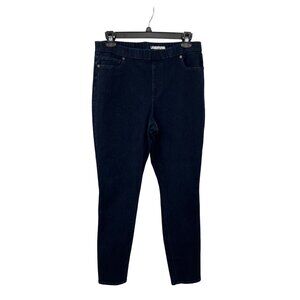 Lands End Pull On Jeans Womens 16 Dark Wash Cotton Blend Stretch Pants Used